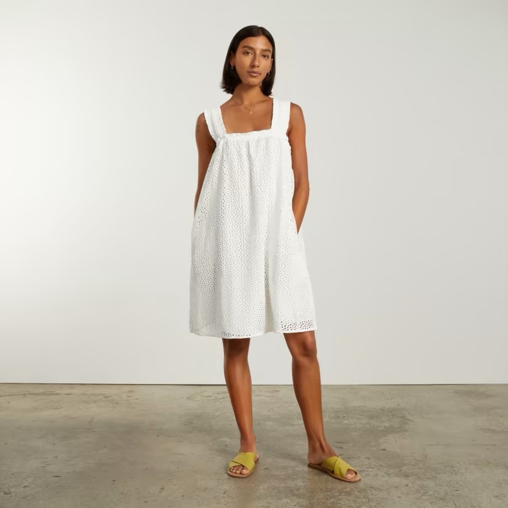 NWT Everlane White Eyelet Dress